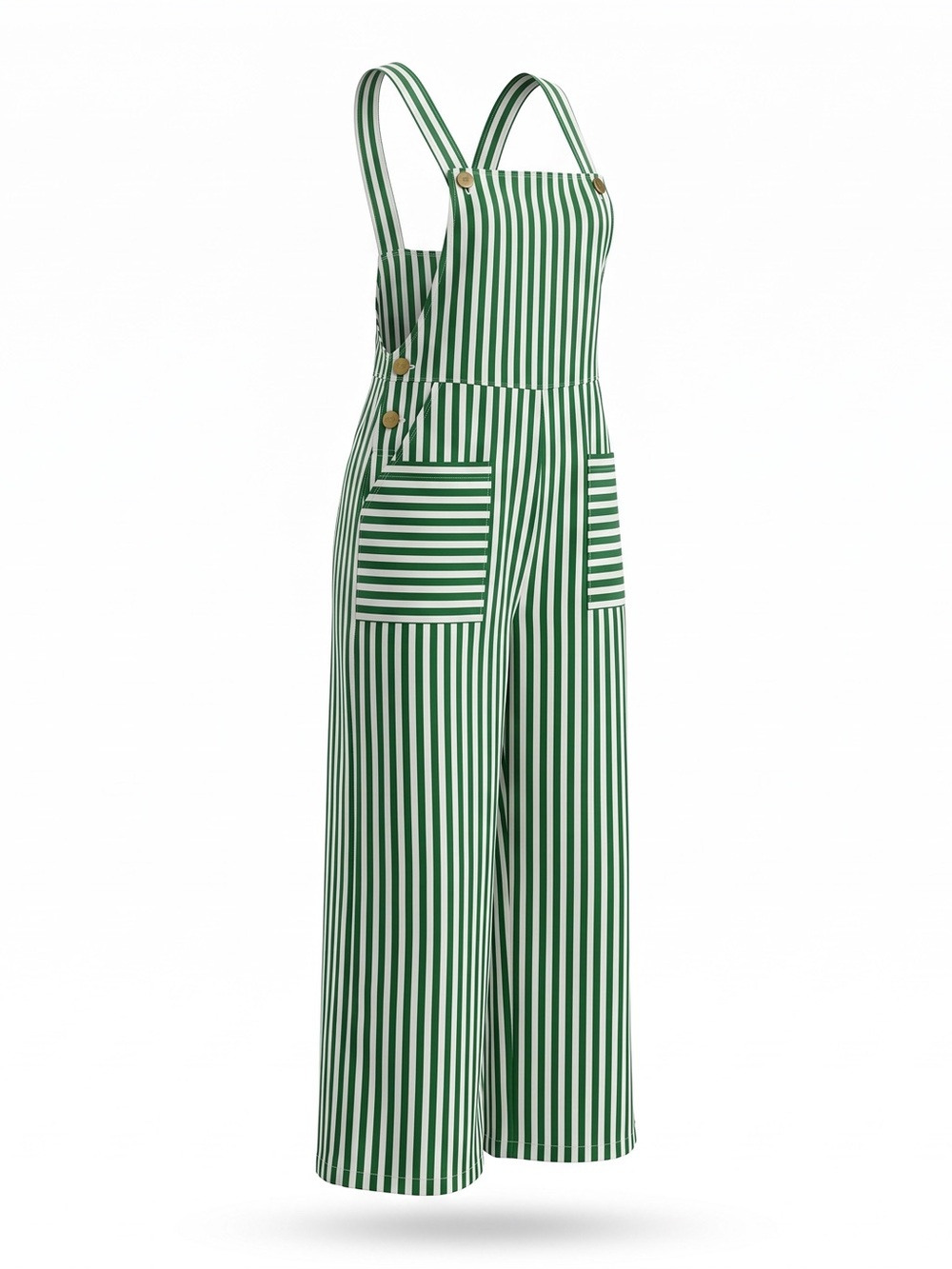 Halara Pockets Stripe Waffle Overalls Size XL